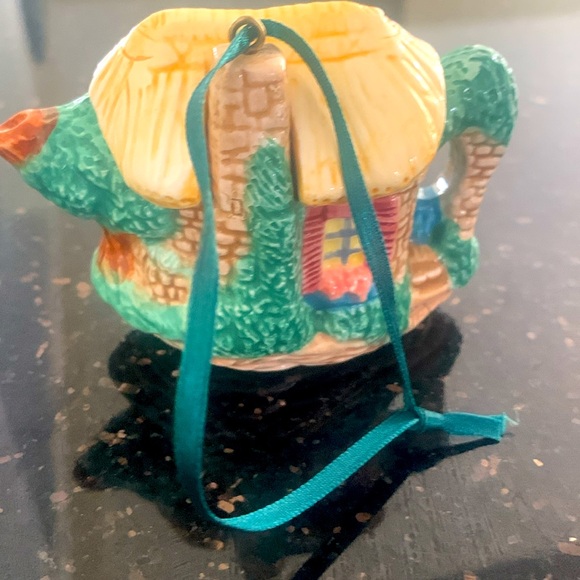 Hallmark 1995 mini teapot hanging ceramic decoration - Picture 2 of 6